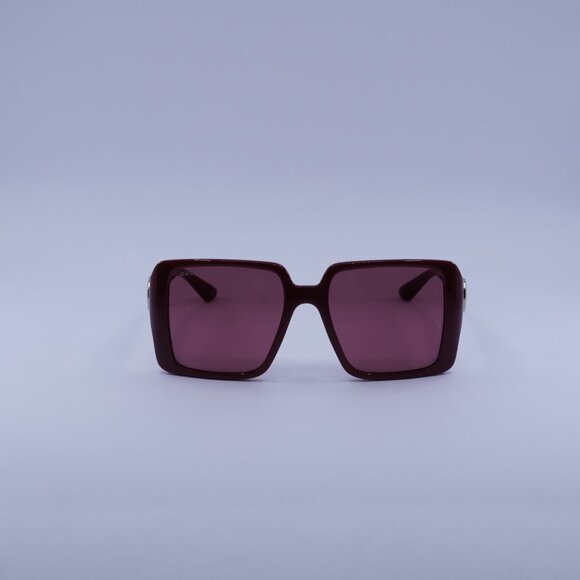 Gucci GG1692S 005 Sunglasses Burgundy Square Frame, Burgundy Lenses - Picture 3 of 11